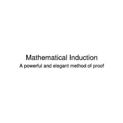 خرید و دانلود نسخه کامل کتاب Mathematical Induction: A powerful and elegant method of proof
