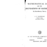 خرید و دانلود نسخه کامل کتاب Mathematical logic and the foundations of mathematics