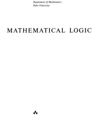 خرید و دانلود نسخه کامل کتاب Mathematical Logic