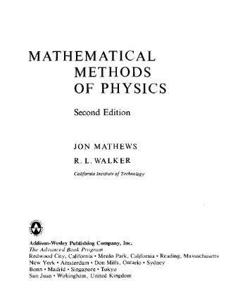 خرید و دانلود نسخه کامل کتاب Mathematical methods of physics