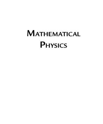 خرید و دانلود نسخه کامل کتاب Mathematical physics (Mathematical Methods for Physical Science)