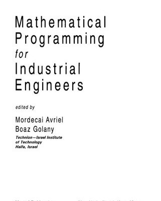 خرید و دانلود نسخه کامل کتاب Mathematical programming for industrial engineers