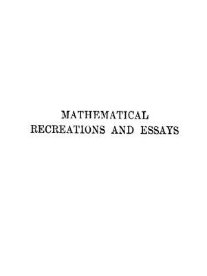 خرید و دانلود نسخه کامل کتاب Mathematical Recreations and Essays