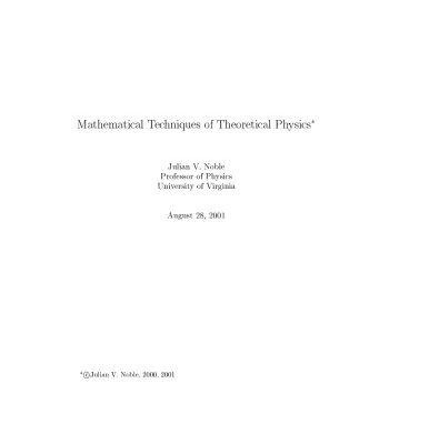 خرید و دانلود نسخه کامل کتاب Mathematical techniques of theoretical physics