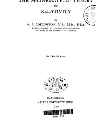خرید و دانلود نسخه کامل کتاب Mathematical Theory of Relativity