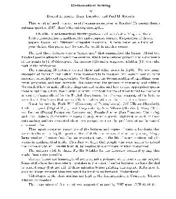خرید و دانلود نسخه کامل کتاب Mathematical writing