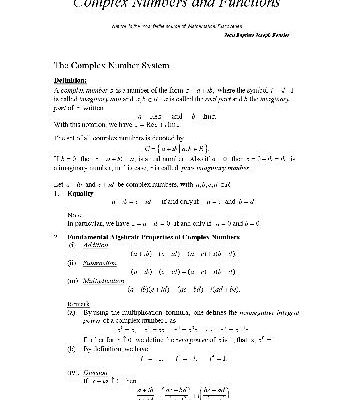 خرید و دانلود نسخه کامل کتاب Mathematics. Complex Algebra
