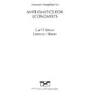 خرید و دانلود نسخه کامل کتاب Mathematics for Economists. SOLUTIONS