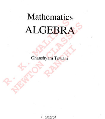 خرید و دانلود نسخه کامل کتاب Mathematics for JEE/ISEET 2011-2012: Algebra