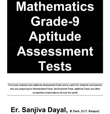 خرید و دانلود نسخه کامل کتاب Mathematics Grade-9 Aptitude Assessment Tests Sanjiva Dayal IITJEE IIT JEE Foundation