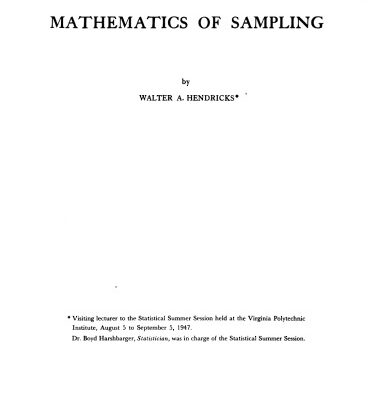 خرید و دانلود نسخه کامل کتاب Mathematics of Sampling