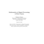 خرید و دانلود نسخه کامل کتاب Mathematics of Signal Processing: A First Course