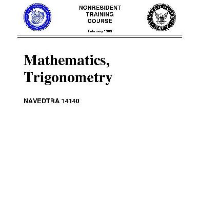 خرید و دانلود نسخه کامل کتاب Mathematics, Trigonometry. NAVEDTRA 14140