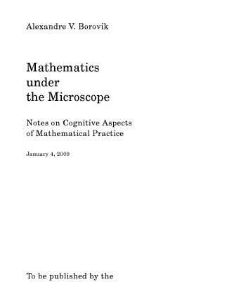 خرید و دانلود نسخه کامل کتاب Mathematics under the Microscope