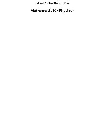 خرید و دانلود نسخه کامل کتاب Mathematik fuer Physiker, Band 1