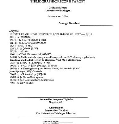 خرید و دانلود نسخه کامل کتاب Mathematische Analyse des Raumproblems