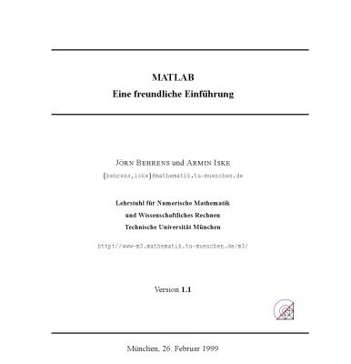 خرید و دانلود نسخه کامل کتاب MATLAB Eine freundliche Einfuehrung