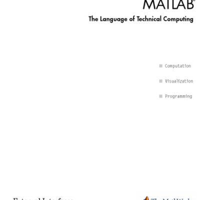 خرید و دانلود نسخه کامل کتاب MATLAB The Language of Technical Computing: External Interfaces Version 7