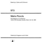 خرید و دانلود نسخه کامل کتاب Matrix Pencils: Proceedings of a Conference Held at Pite Havsbad, Sweden, March 22–24, 1982