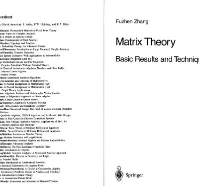 خرید و دانلود نسخه کامل کتاب Matrix theory: basic results and techniques