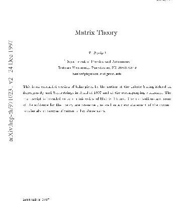خرید و دانلود نسخه کامل کتاب Matrix Theory