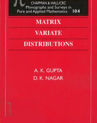 خرید و دانلود نسخه کامل کتاب Matrix Variate Distributions