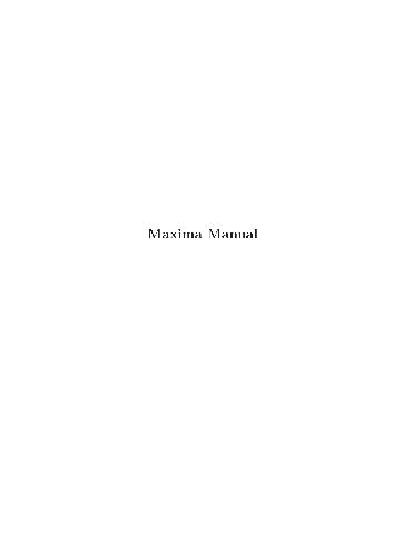 خرید و دانلود نسخه کامل کتاب Maxima documentation_68b493b6618e6.jpeg خرید و دانلود نسخه کامل کتاب Maxima documentation
