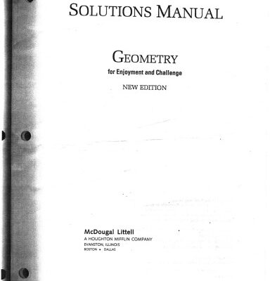 خرید و دانلود نسخه کامل کتاب McDougal Littell Solutions Manual for Geometry for Enjoyment and Challenge, New Edition