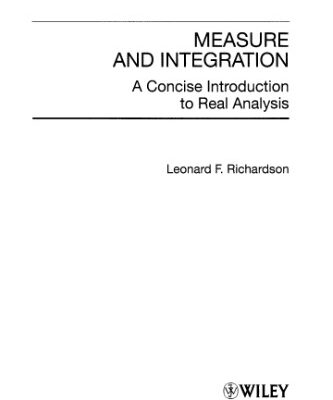 خرید و دانلود نسخه کامل کتاب Measure and integration: A concise introduction to real analysis