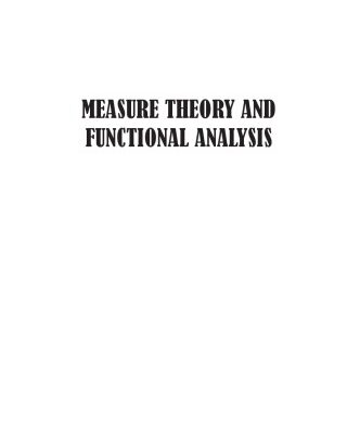 خرید و دانلود نسخه کامل کتاب Measure Theory and Functional Analysis