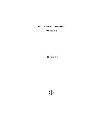 خرید و دانلود نسخه کامل کتاب Measure Theory: Topological Measure Spaces (Vol. 4)