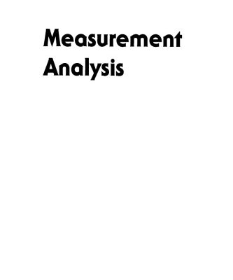 خرید و دانلود نسخه کامل کتاب Measurement analysis : an introduction to the statistical analysis of laboratory data in physics, chemistry and the life sciences