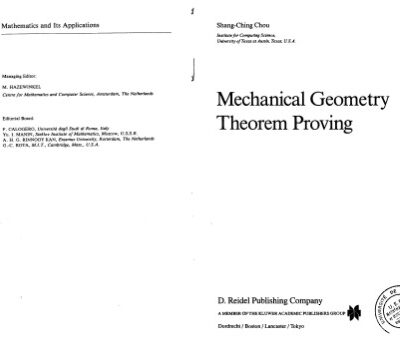 خرید و دانلود نسخه کامل کتاب Mechanical Geometry Theorem Proving