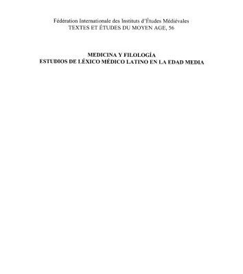 خرید و دانلود نسخه کامل کتاب Medicina y Filología. Estudios de léxico médico latino en la Edad Media