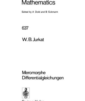 خرید و دانلود نسخه کامل کتاب Meromorphe Differentialgleichungen