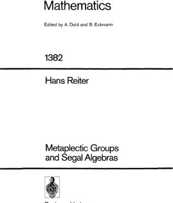 خرید و دانلود نسخه کامل کتاب Metaplectic Groups and Segal Algebras