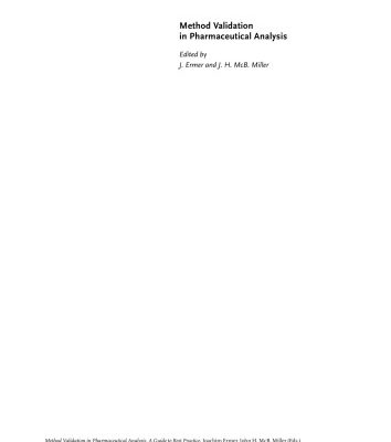 خرید و دانلود نسخه کامل کتاب Method Validation in Pharmaceutical Analysis : A Guide to Best Practice