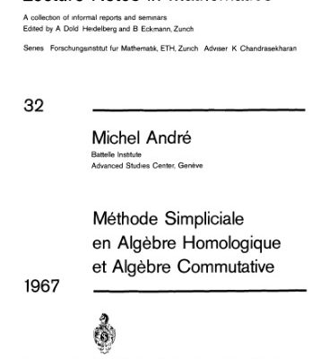خرید و دانلود نسخه کامل کتاب Methode Simpliciale en Algebre Homologique et Algebre Commutative