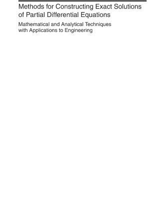 خرید و دانلود نسخه کامل کتاب Methods for Constructing Exact Solutions of Partial Differential Equations