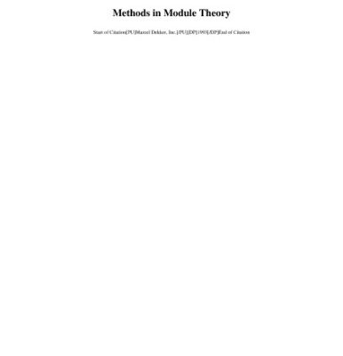 خرید و دانلود نسخه کامل کتاب Methods in module theory