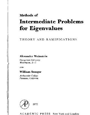 خرید و دانلود نسخه کامل کتاب Methods of intermediate problems for eigenvalues: theory and ramifications
