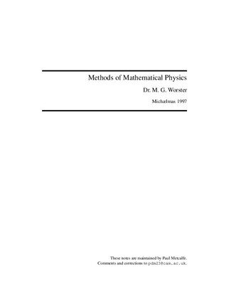 خرید و دانلود نسخه کامل کتاب Methods of Mathematical Physics