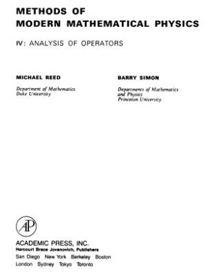 خرید و دانلود نسخه کامل کتاب Methods of modern mathematical physics. Analysis of operators