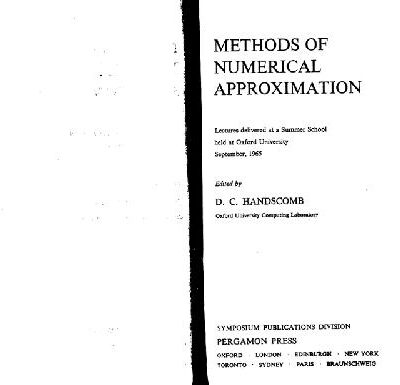 خرید و دانلود نسخه کامل کتاب Methods of numerical approximation