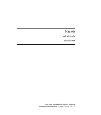 خرید و دانلود نسخه کامل کتاب Methods