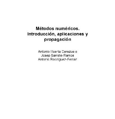 خرید و دانلود نسخه کامل کتاب Métodos numéricos : Introducción, aplicaciones y programación