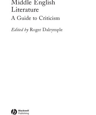 خرید و دانلود نسخه کامل کتاب Middle English Literature: A Guide to Criticism