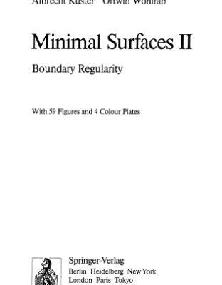 خرید و دانلود نسخه کامل کتاب Minimal surfaces 2, Boundary regularity