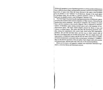 خرید و دانلود نسخه کامل کتاب Minkowski geometry