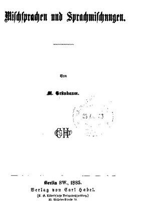 خرید و دانلود نسخه کامل کتاب Mischsprachen und Sprachmischungen
